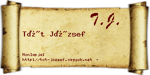 Tót József névjegykártya
